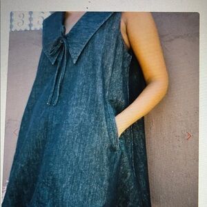 Lisa Says Gah Jenny Dark Denim Wash Dress